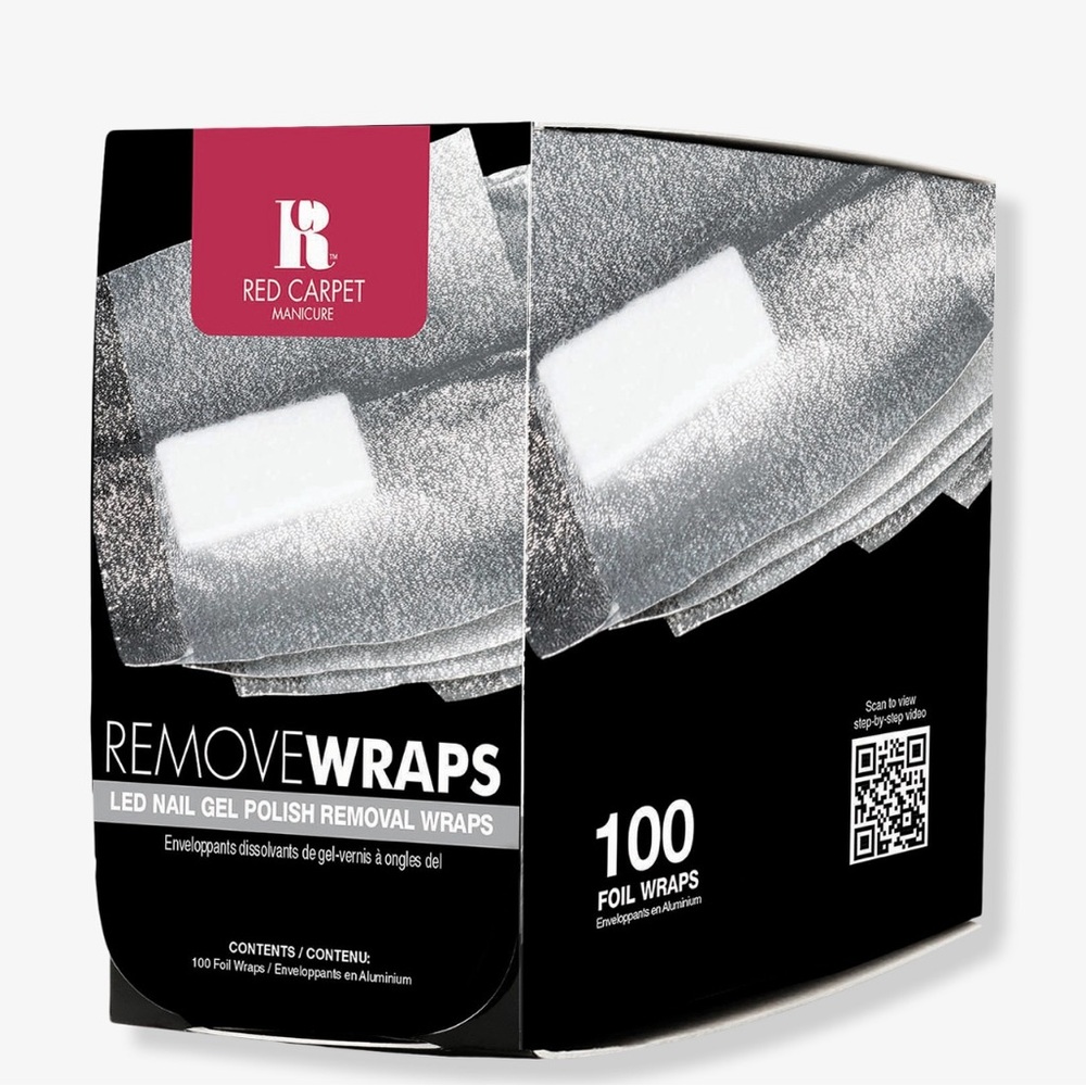 Red Carpet Manicure Nail Remover Wraps for Gel, Dips & Tips (90)